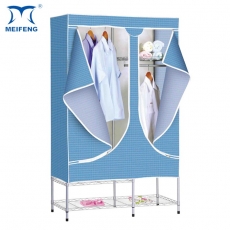 MEIFENG Garment Racks Flodable Rolling Wardrobe Closet