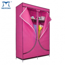 MEIFENG Canvas Wardrobe Closet With Heavy Duty Doors