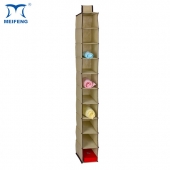 MEIFENG 10 Shelf Collapsible NonWoven Hanging Closet Storage