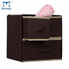 MEIFENG Two Layer Folding Drawers Fabric Storage Box